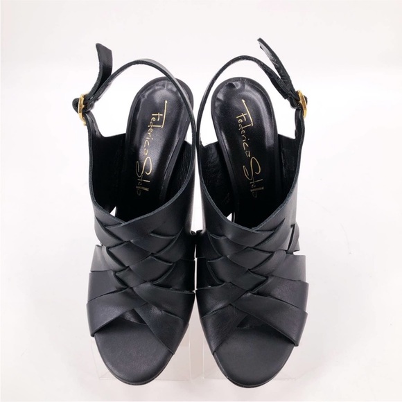 Federica Stella Sandals Italy Leather Sling Size EU 38 NEW - Picture 2 of 12